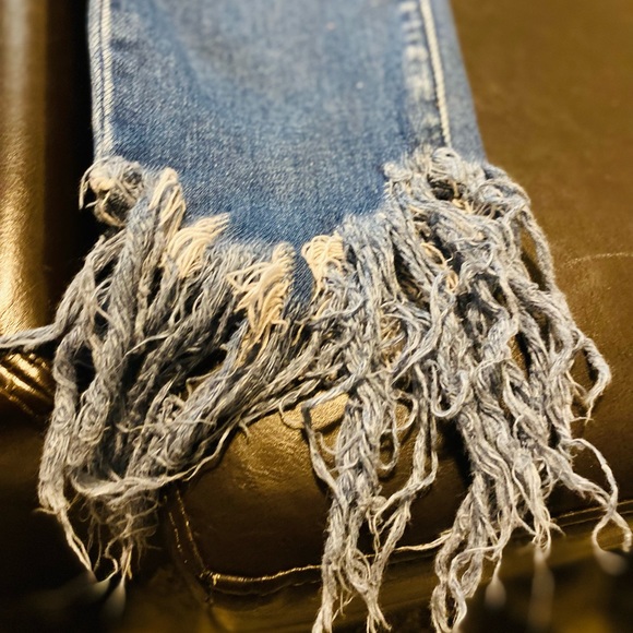 KanCan Fringe Bottom Jeans - Picture 2 of 7